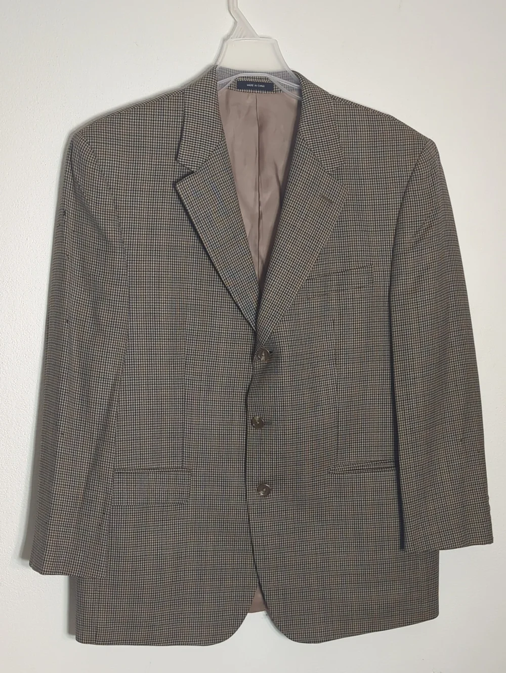 Mens Blazer Lot 100% Wool for Crafters Sewing Upcycling Tweed Houndstooth Autumn